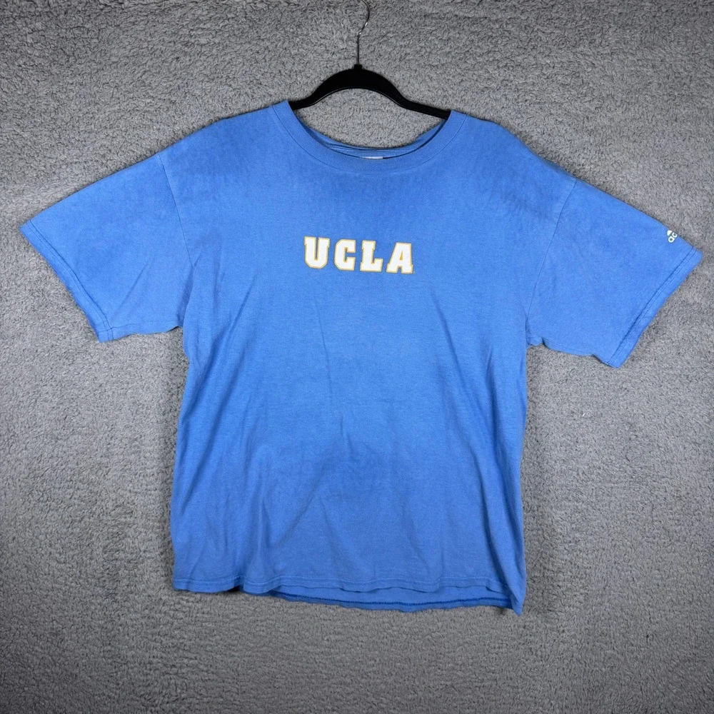VIntage Adidas UCLA Bruins Men Medium Short Sleeve T-Shirt Graphic Back Logo Y2K
